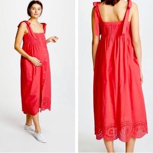 Hatch Collection Sylvie Dress Red Size 1 Maternity